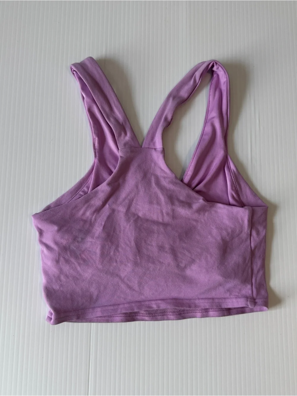 Alo Yoga Airbrush Real Bra Tank Lavender Purple Cropped Shelf Bra XS Active Top